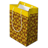 Sonnenblumen Mittlere Geschenktüte (Rückseite Schrägansicht)