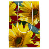 Sonnenblumen Mittlere Geschenktüte (Rückseite)