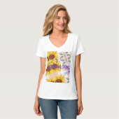 Sonnenblumen-Mix-Design T-Shirt (Vorderseite Vollansicht)