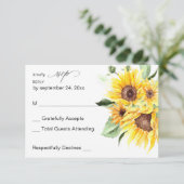 Sonnenblumen MOD Floral UAWG RSVP Karte (Stehend Vorderseite)
