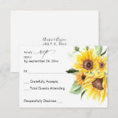 Sonnenblumen MOD Floral UAWG RSVP Karte (Vorne/Hinten)