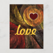 Sonnenblumen Moderne Abstrakte Kunst Liebe Postkarte (Vorderseite)