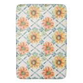 Sonnenblumen Moderne Aquarellblumen Badematte (Vorderseite Vertikal)
