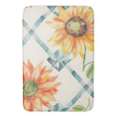 Sonnenblumen Moderne bedrückte Blumen Badematte (Vorderseite Vertikal)