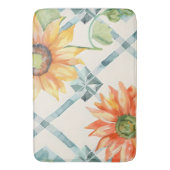 Sonnenblumen Moderne bedrückte Blumen Badematte (Vorderseite Vertikal)