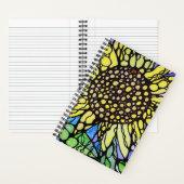 Sonnenblumen Moderne Kunst Notizblock (Innen)
