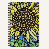 Sonnenblumen Moderne Kunst Notizblock (Vorderseite)