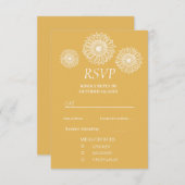 Sonnenblumen Moderner Garten Blumen RSVP Karte (Vorne/Hinten)