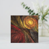 Sonnenblumen Modernes Abstraktes Kunstmuster (Stehend Vorderseite)