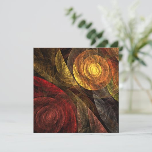 Sonnenblumen Modernes Abstraktes Kunstmuster (Stehend Vorderseite)