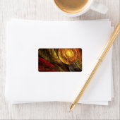 Sonnenblumen Modernes Abstraktes Kunstmuster Adressaufkleber (Insitu)