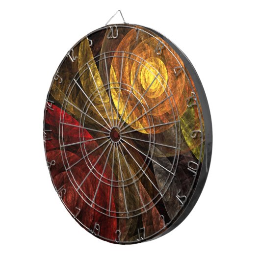 Sonnenblumen Modernes Abstraktes Kunstmuster Dartscheibe (Vorderseite rechts)