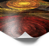 Sonnenblumen Modernes Abstraktes Kunstmuster Fotodruck (Ecke)