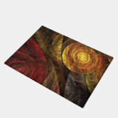 Sonnenblumen Modernes Abstraktes Kunstmuster Fußmatte (Schrägansicht)