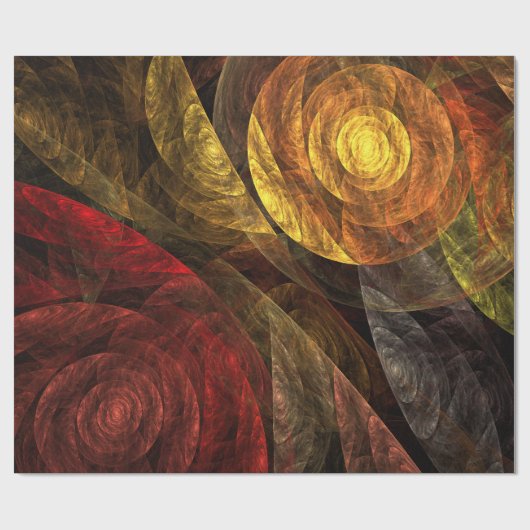 Sonnenblumen Modernes Abstraktes Kunstmuster Geschenkpapier (Flach)