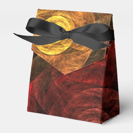 Sonnenblumen Modernes Abstraktes Kunstmuster Geschenkschachtel (Vorderseite)