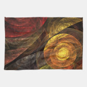 Sonnenblumen Modernes Abstraktes Kunstmuster Geschirrtuch (Horizontal)