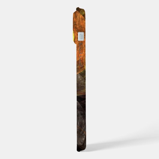 Sonnenblumen Modernes Abstraktes Kunstmuster iPhone Hülle (Linke Seite)