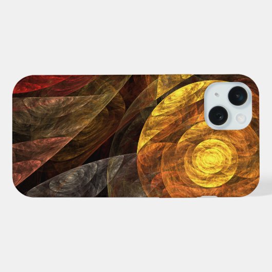 Sonnenblumen Modernes Abstraktes Kunstmuster iPhone Hülle (Rückseite (Horizontal))