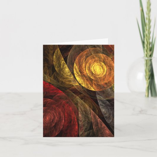 Sonnenblumen Modernes Abstraktes Kunstmuster Karte (Vorderseite)