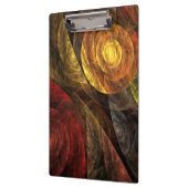 Sonnenblumen Modernes Abstraktes Kunstmuster Klemmbrett (Links)