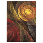 Sonnenblumen Modernes Abstraktes Kunstmuster Klemmbrett (Rückseite)