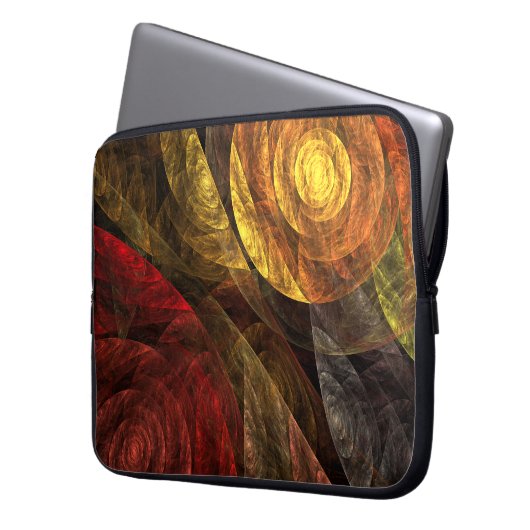 Sonnenblumen Modernes Abstraktes Kunstmuster Laptopschutzhülle (Vorderseite Links)