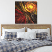 Sonnenblumen Modernes Abstraktes Kunstmuster Leinwanddruck (Insitu (Schlafzimmer))