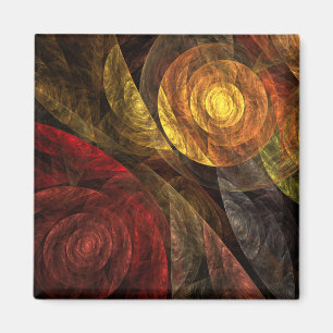 Sonnenblumen Modernes Abstraktes Kunstmuster Magnet