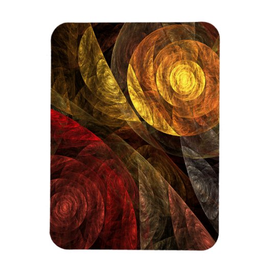 Sonnenblumen Modernes Abstraktes Kunstmuster Magnet (Vertikal)