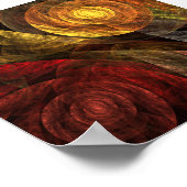 Sonnenblumen Modernes Abstraktes Kunstmuster Poster (Ecke)