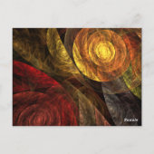 Sonnenblumen Modernes Abstraktes Kunstmuster Postkarte (Rückseite)