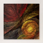 Sonnenblumen Modernes Abstraktes Kunstmuster Puzzle (Horizontal)