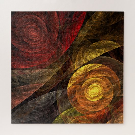 Sonnenblumen Modernes Abstraktes Kunstmuster Puzzle (Horizontal)