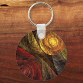 Sonnenblumen Modernes Abstraktes Kunstmuster Schlüsselanhänger (Vorderseite)