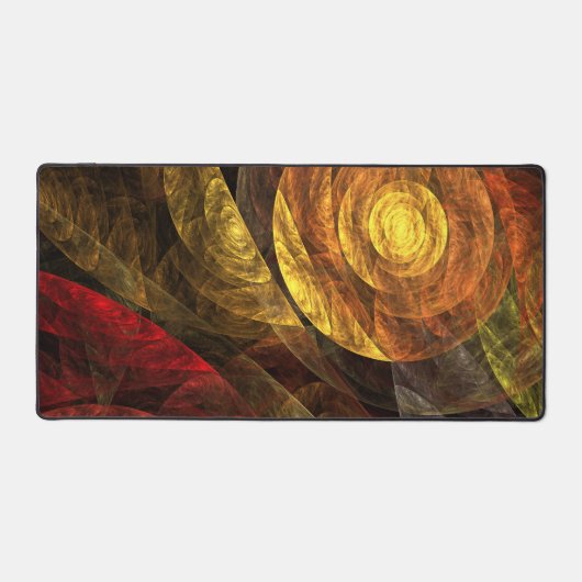 Sonnenblumen Modernes Abstraktes Kunstmuster Schreibtischunterlage (Vorderseite)