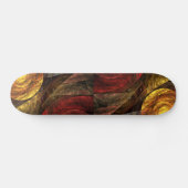 Sonnenblumen Modernes Abstraktes Kunstmuster Skateboard (Horizontal)