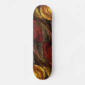 Sonnenblumen Modernes Abstraktes Kunstmuster Skateboard (Vorderseite)