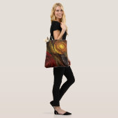 Sonnenblumen Modernes Abstraktes Kunstmuster Tasche (Am Model)