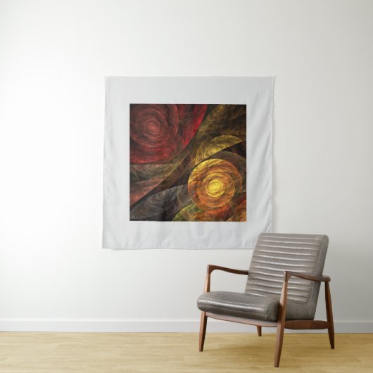 Sonnenblumen Modernes Abstraktes Kunstmuster Wandteppich (Beispiel (Horizontal))