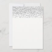 Sonnenblumen Modernes Silver Glitzer Brautparty Einladung (Rückseite)