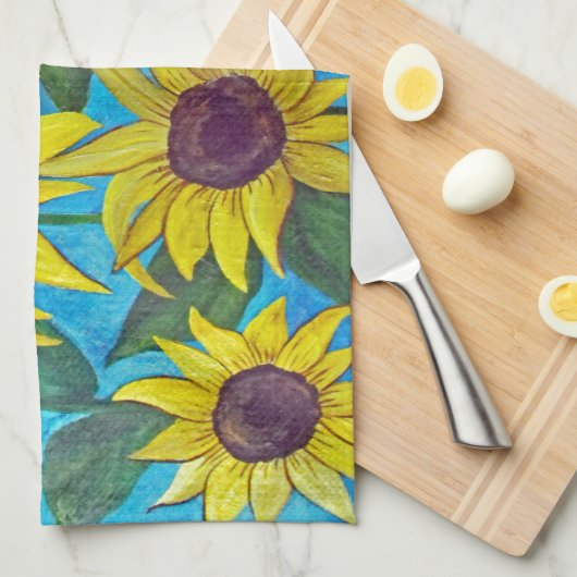 Sonnenblumen MoJo Küchentücher (Viertel Falte)
