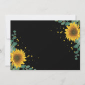 Sonnenblumen Monogram Foto Abschluss Ankündigung (Rückseite)