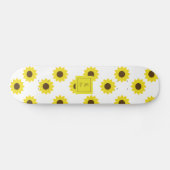Sonnenblumen Monogram Hand Lettering Blumenchic Skateboard (Horizontal)