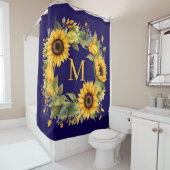 Sonnenblumen Monogramm Duschvorhang (Beispiel)
