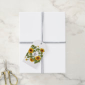 Sonnenblumen-Monogramm Geschenkanhänger (Mit Garn)