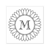 Sonnenblumen-Monogramm-Initial Permastempel (Design)