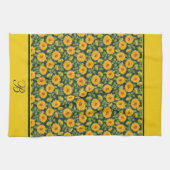 Sonnenblumen Monogramm Küchentücher (Horizontal)