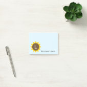Sonnenblumen-Monogramm Post-it Klebezettel (Büro)