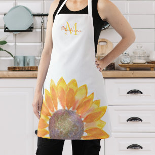 Sonnenblumen-Monogramm Schürze